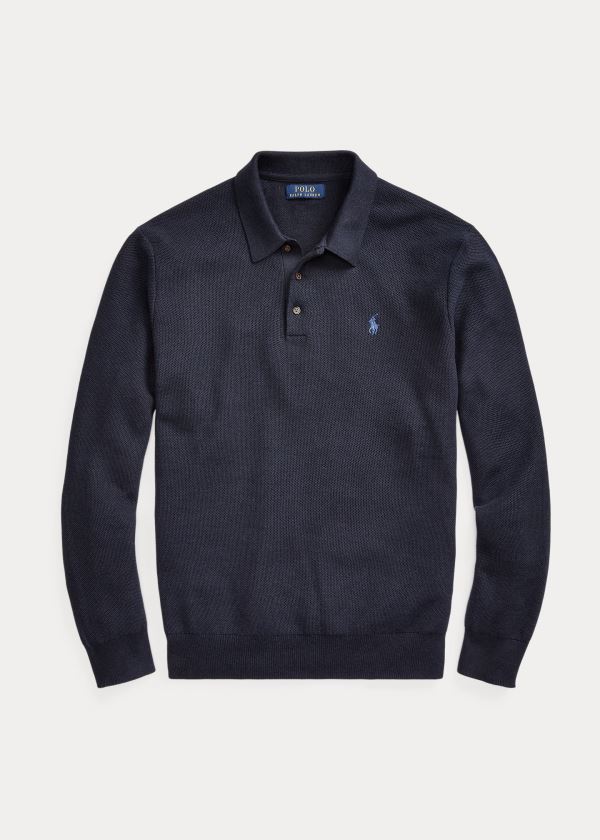 Men's Polo Ralph Lauren Cotton Polo-Collar Sweater | 936278FXM